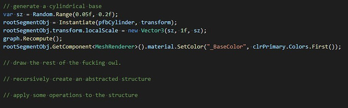 i've got some pseudo-code which includes "draw the rest of the fucking owl"