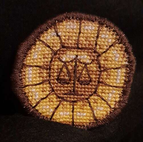aa badge cross stitch by meeeee