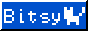 The word "Bitsy" with the Bitsy game maker cat mascot